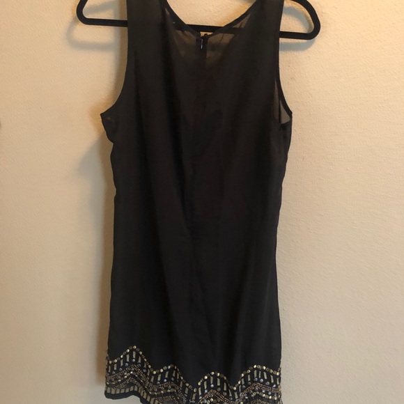 Embroidered and beaded black sheer tank dress ✨✨💐 - Picture 5 of 5